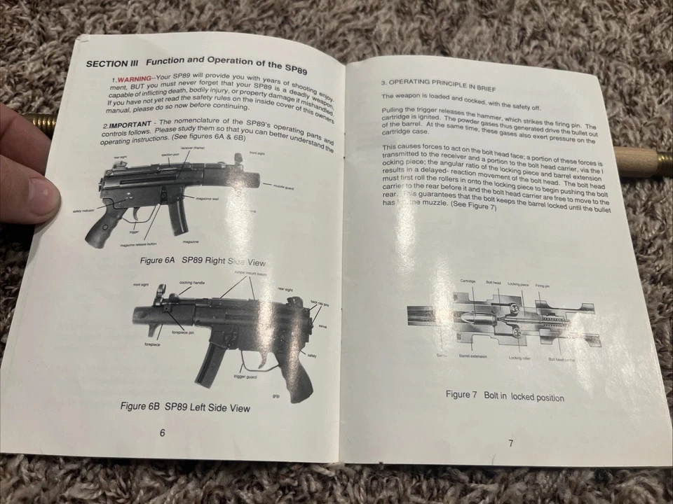 Pistola Heckler & Koch HK SP89 1993 manual de instrucciones Sp 89 Foto 3 de 4