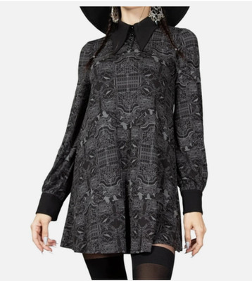 Killstar X Wednesday Addams Nightshade Society Mini Dress XXL NEW WITH TAGS