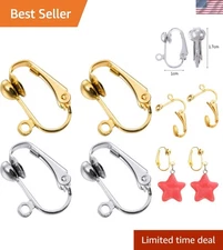 Clip-on Earring Converters for DIY Earrings Gold Silver 36 Pack