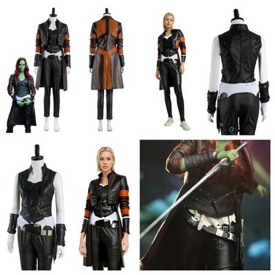 Guardians of the Galaxy Vol. 2 Gamora Cosplay Costume Halloween Party Full Suit