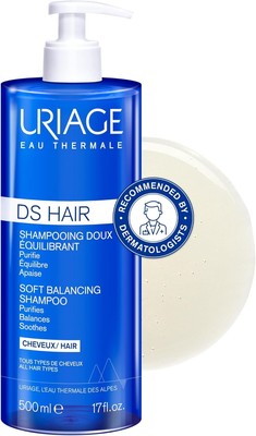 Uriage DS Hair Soft Shampoo mit Edelweiß - Tiefen 500 ml (1er Pack) 