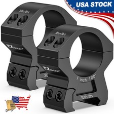 Medium Profile 1 Inch Scope Rings Mount Compatible with Picatinny Rails Aluminum