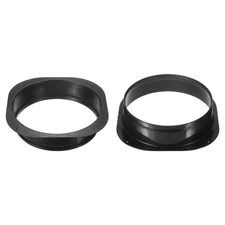 12" Duct Connector Flange, 2 Pack Plastic Straight Pipe Flange for HVAC, Black