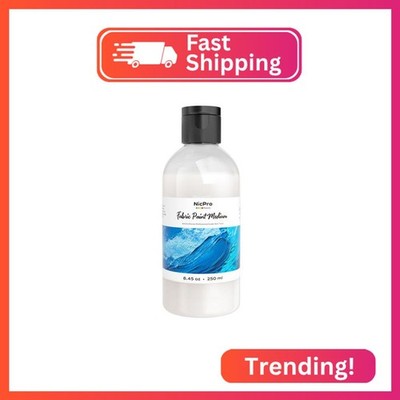 Nicpro Professional Effects Fabric Medium, 8.45oz Bottle Fabric Painting Acrylic