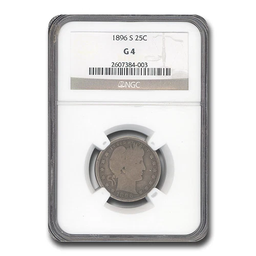 1896-S Barber Quarter Good-4 NGC