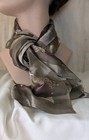 Vintage Charter Club Browns Tan Taupe Silky Polyester Scarf 34" X 34".      #258 — photo 2