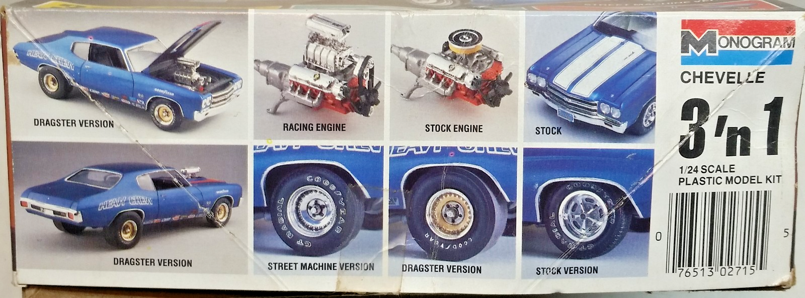 Vintage Monogram 1970 Chevelle HEAVY CHEVY 3in1 Stock Street Drag 1/24 ...