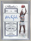 Alex English 2023 Panini Flawless Blue Scoring Title Auto 2/8 JERSEY #