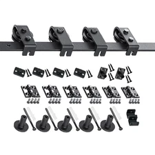 52in Bifold Sliding Door Track,Sliding barn door hardware kit,Black,Brand New--