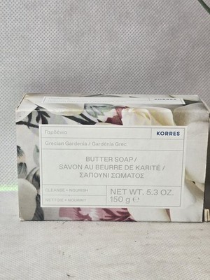  Korres Butter Soap Cleanse & Nourish GRECIAN GARDENIA 150g NIB FREE SHIP!