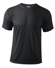 Men's Swim Shirt Short Sleeve UPF 50 Sun Protection SPF UV Medium Black