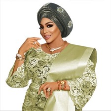 Multi-Layer African Turban Women Head Wrap Nigerian Headtie Wedding Headwear Hat