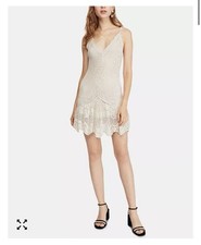 $198 MSRP NWT Free People Crochet Knit Spaghetti  Strap Dress Medium