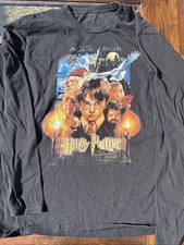 Vintage 2001 Harry Potter And The Sorcerers Stone Movie Graphic Longsleeve Sz XL