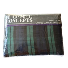 Home Concepts Flannel Twin Comforter Cover 100% Cotton Cabin Bedspread Cover