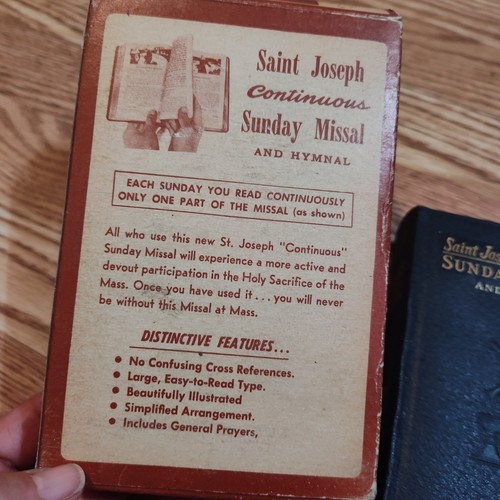 1966 Black Leather The New St. Joseph Continuous Sunday Missal & Hymnal in Box - Picture 3 of 14