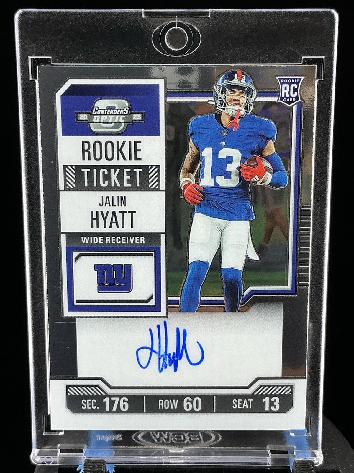 2023 Panini Contenders Optic Jalin Hyatt Rookie Ticket Auto New York Giants #115