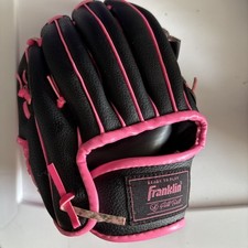 Franklin Youth T-Ball Baseball Glove Inferno Pink And Black Left Hand RHT 24950