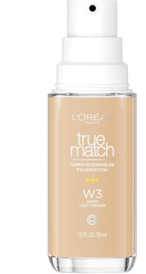 Loreal True Match Super Blendable Foundation - W3 Warm Light Medium  NEW W/O LID
