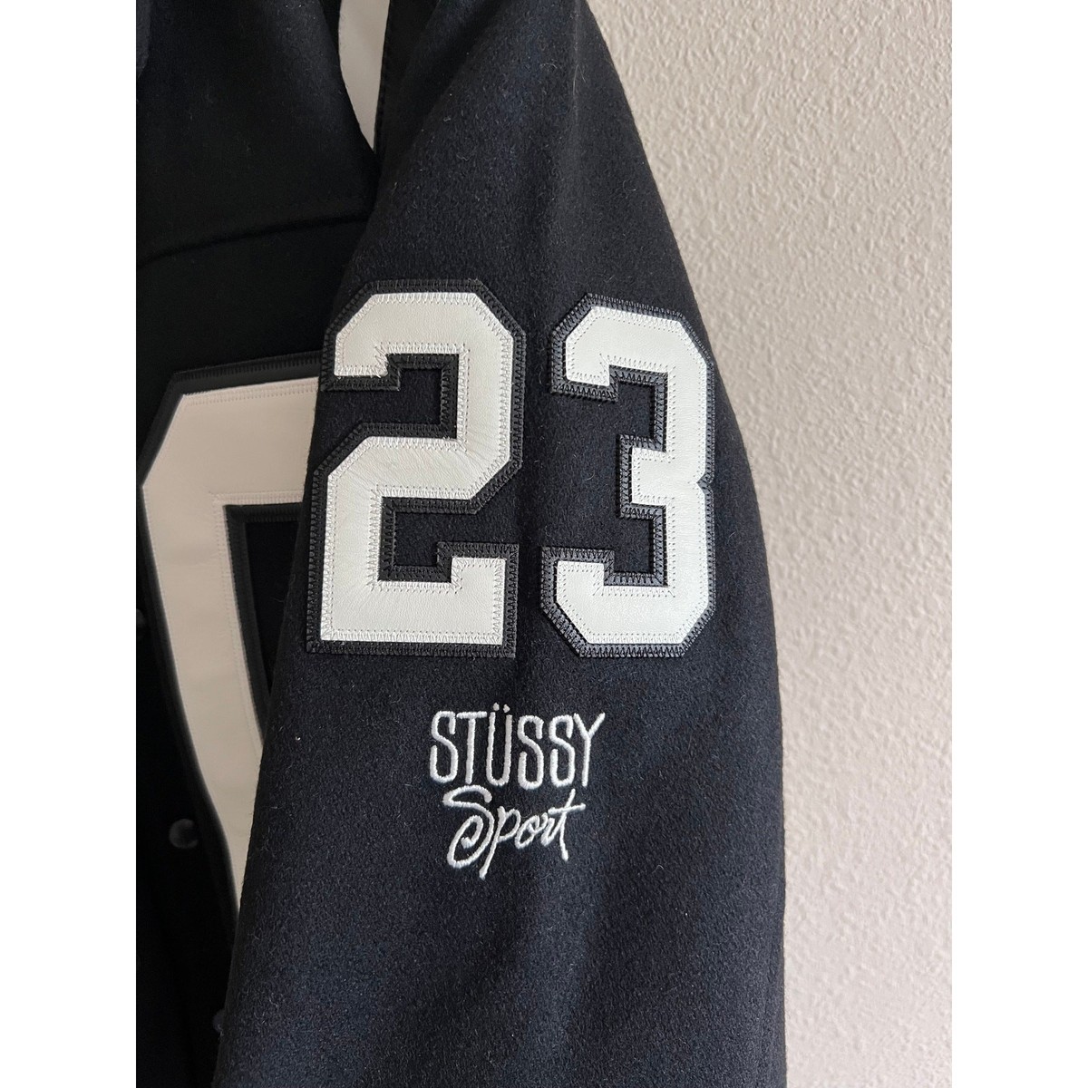 Stussy 80 Wool Varsity Jacket - Size Large - Black - Brand New | eBay
