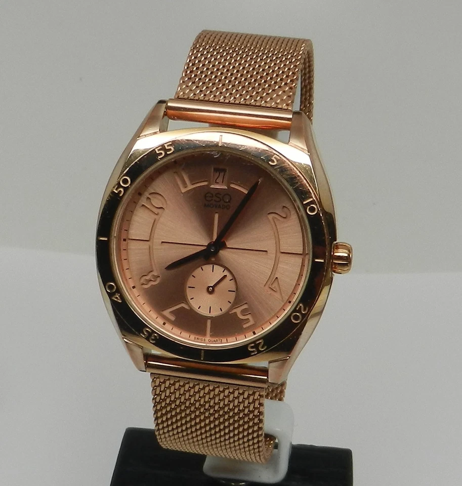 Rose Gold ESQ Movado Origin Women's Ladies Swiss 36mm Date Dial Watch 7101402 - Image 3 of 4