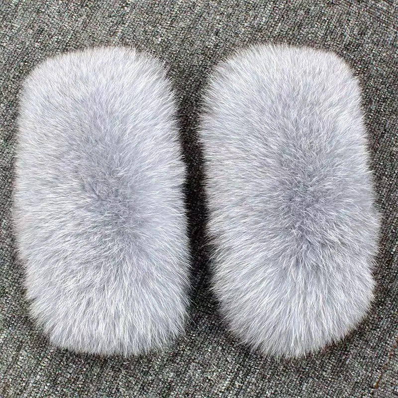 Mangas puños de piel de zorro real un par de accesorios negros a juego con chaqueta Foto 4 de 4