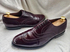 Allen Edmonds Lloyd Wingtip Oxford Men Shoes Size 11 E Shoes Burgundy Leather