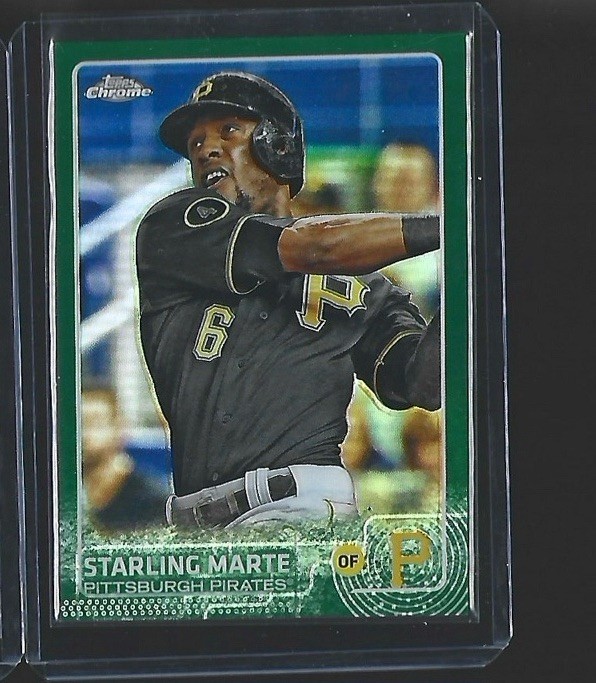 2015 Topps Chrome - Starling Marte #5 Green Refractor /99