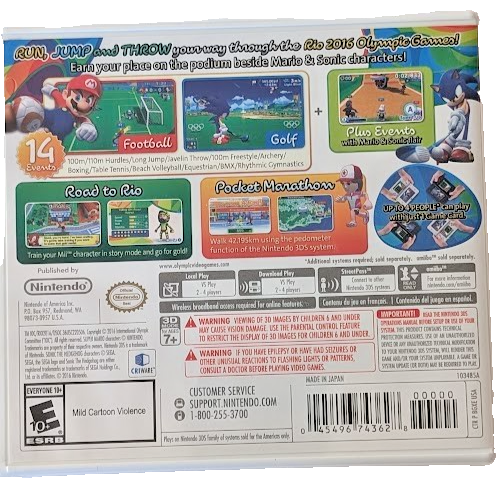 Mario & Sonic at the Rio 2016 Olympic Games (Nintendo 3DS, 2016