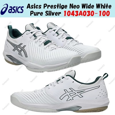 Asics Prestige Neo Wide White Pure Silver 1043A030-100 Men's Size