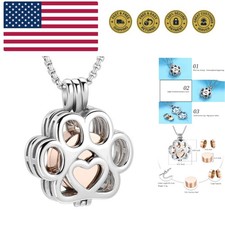 316L Stainless Steel Pet Cremation Pendant with Adjustable Chain - Customizable