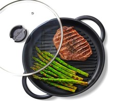 Jean-Patrique Whatever Pan – Lightweight Cast Aluminum Griddle with Glass Lid