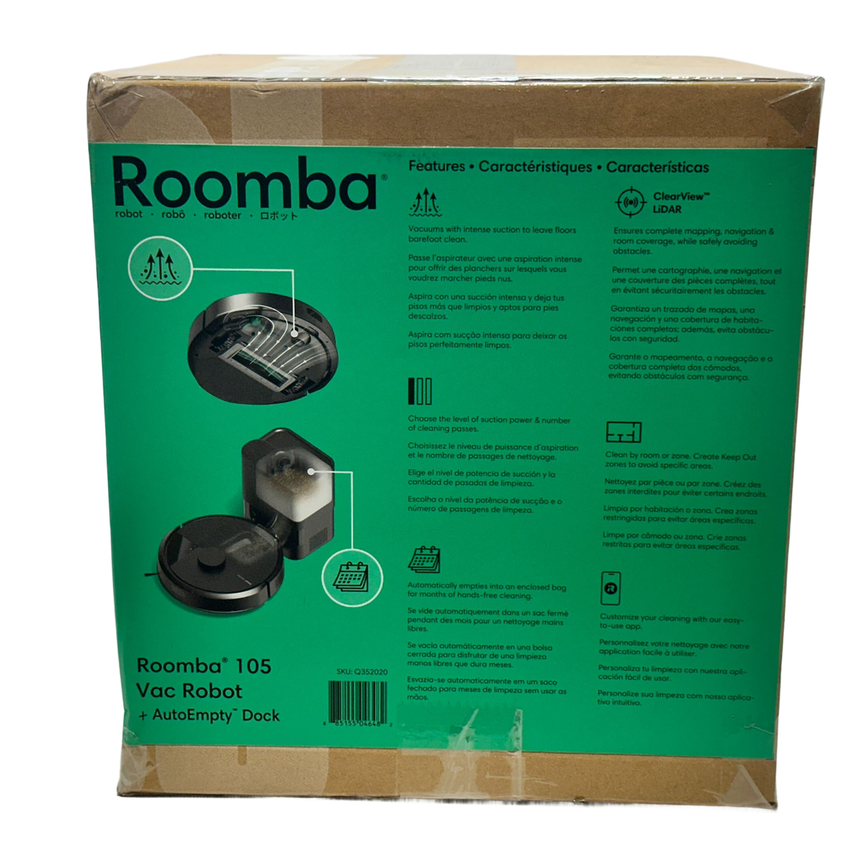 iRobot Roomba 105 Robot Vacuum with Auto-Empty Dock WiFi ClearView