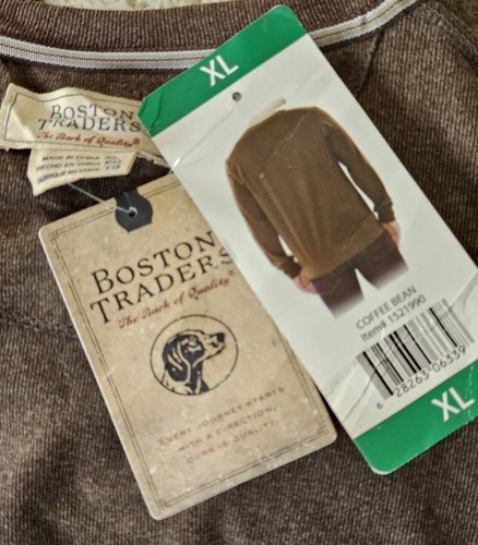 Boston Traders Sweater Men XL NWT Brown Lightweight Crew Neck L/S Soft Gorpcore - Picture 21 of 24
