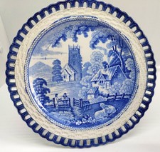 Antique Staffordshire Blue & White Plate