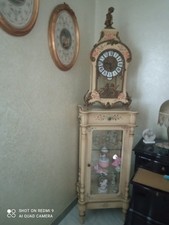 STUPENDO ANTICO OROLOGIO PENDOLO A COLONNA DECORATO