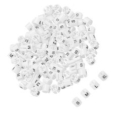 200Pcs Clothes Hanger Marker S/M/L/XL Size Tag Fit 3mm Rod White for Coding