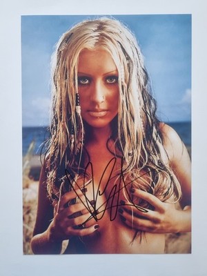 Christina Aguilera Original Signiertes Autogramm mit Zertifikat COA
