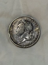 1822 Great Britain George IIII Silver Crown FINE ~ Rim Dings