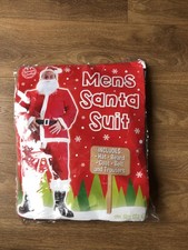 Bnib Mens Santa Suit With Hat, beard,coat, belt And Trousers 