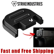Strike Industries Quick Detachable Slide End Plate for Glock -Push Button-V2-BLK