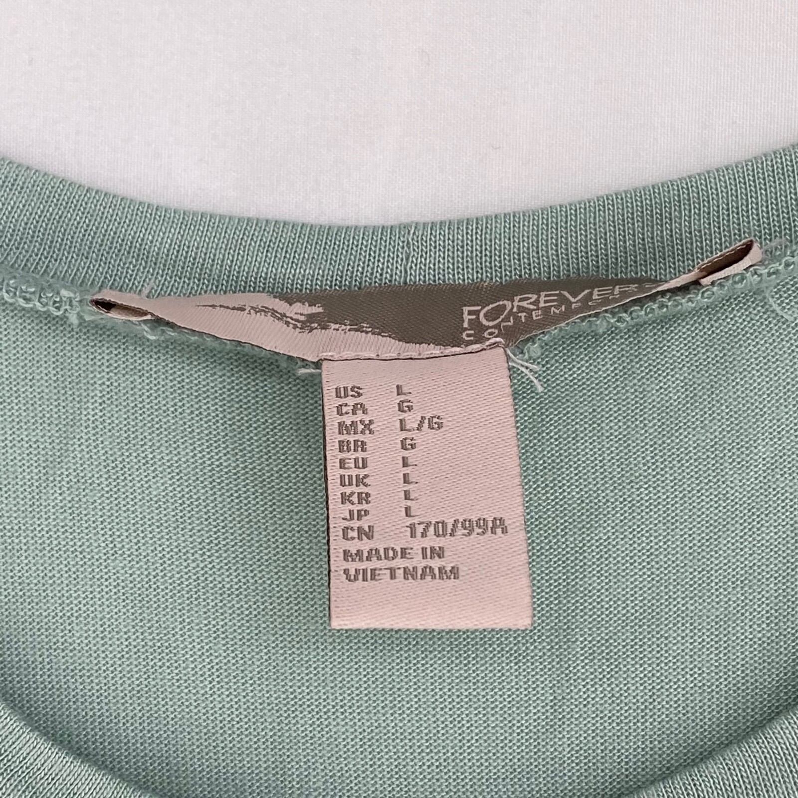 Forever 21 Juniors Large Tank Top Sage Green High Neck Large Arm Holes