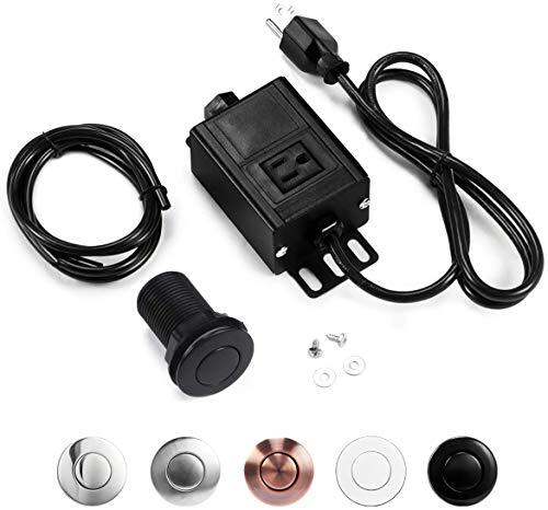 Garbage Disposal Air Switch Kit Sink Top Waste Disposer Short Abs Black On/off P - Picture 1 of 6