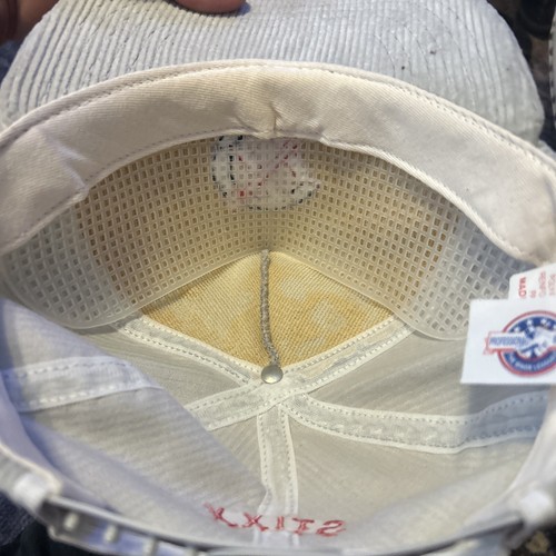 Vintage Columbus Redstixx Corduroy Hat New Era Made In USA Adjustable Reds MILB - Picture 8 of 8