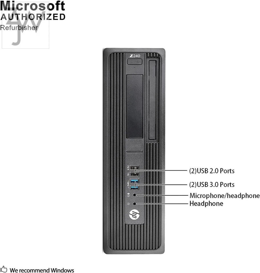 HP Desktop Computer PC i5-7500, up to 32GB RAM 4TB SSD Windows 10 Pro WiFi - Image 2 of 4