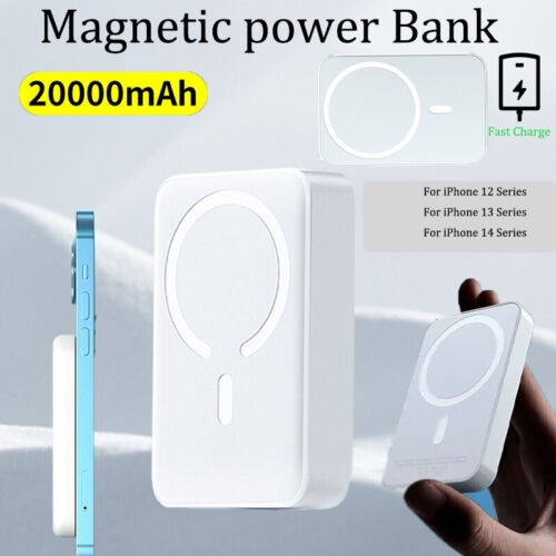 20000mAh Magnetic Power Bank Wireless Battery Pack For iPhone 14/13/12 Series - Afbeelding 1 van 38