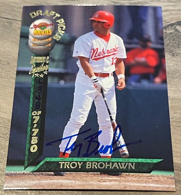 1994 Signature Rookies MLB Draft Piks Authentic Signature #80 Troy Brohawn /7750