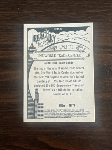 Topps Allen & Ginter One World Trade Center 2020 RFTS-12 Reach for the Sky - Imagen 2 de 2