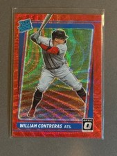 2021 Donruss Optic - Rated Rookie William Contreras #80 Red Wave Prizm  (RC)