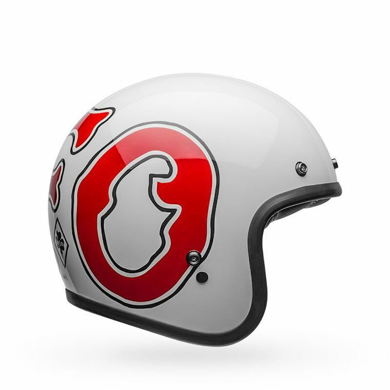 Bell 7098813 Custom 500 Special Edition Open Face Helmet White/Red